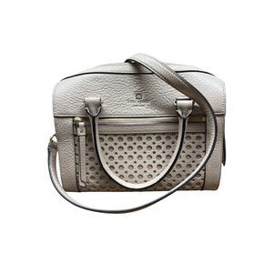 Kate Spade Delaney Perri Lane Bubbles Leather Satchel Purse With Perforated Deta